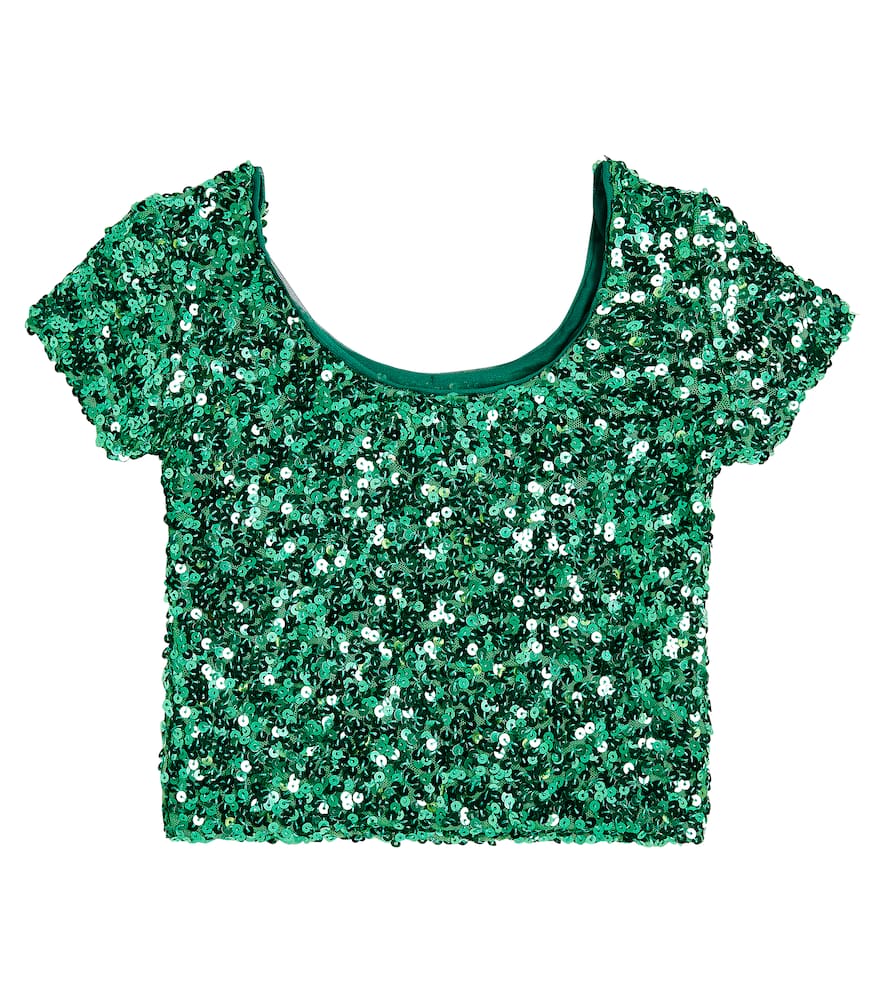 Crayfish sequined crop top