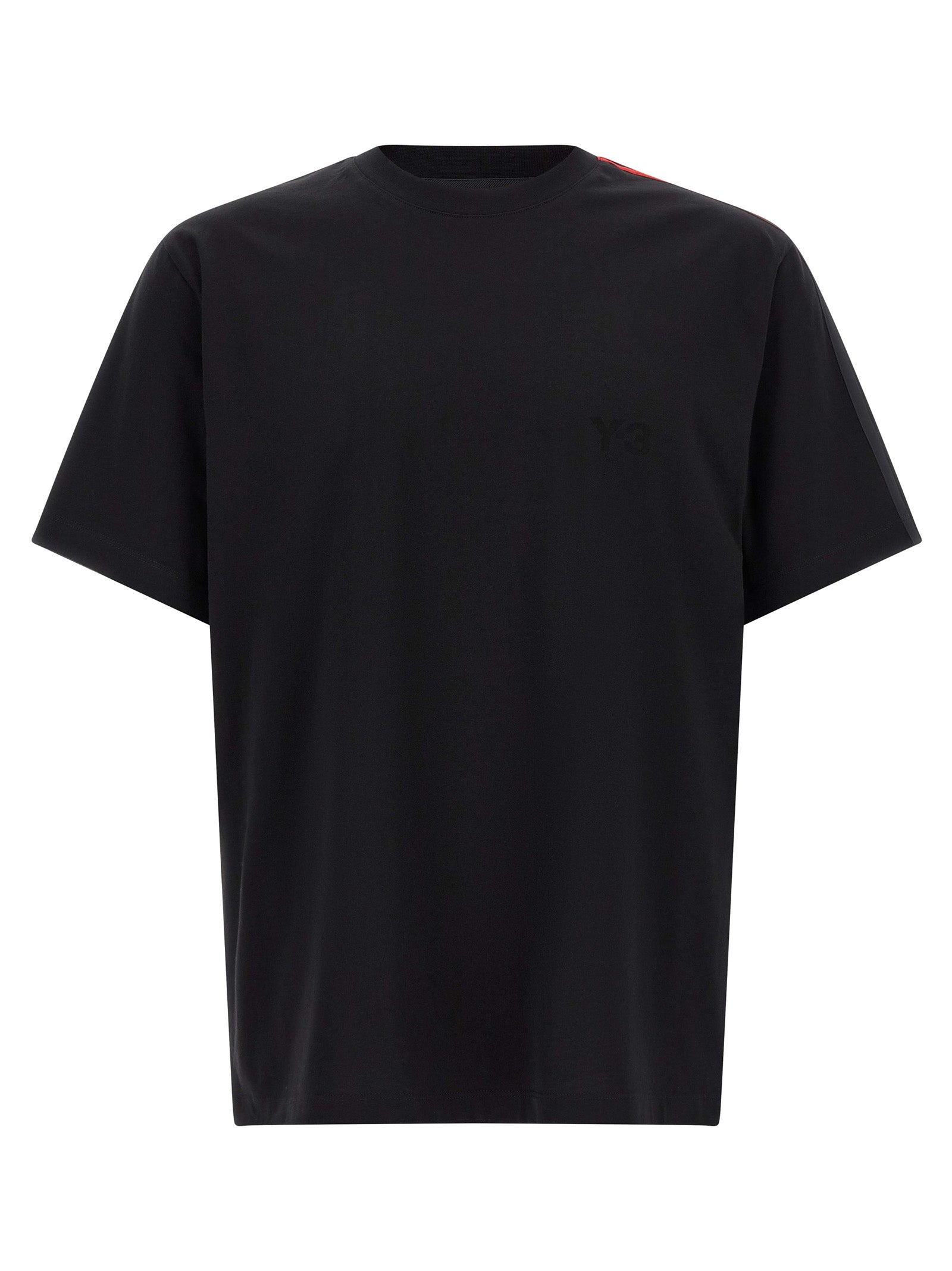 Gradient-Striped Cotton T-Shirt — Black