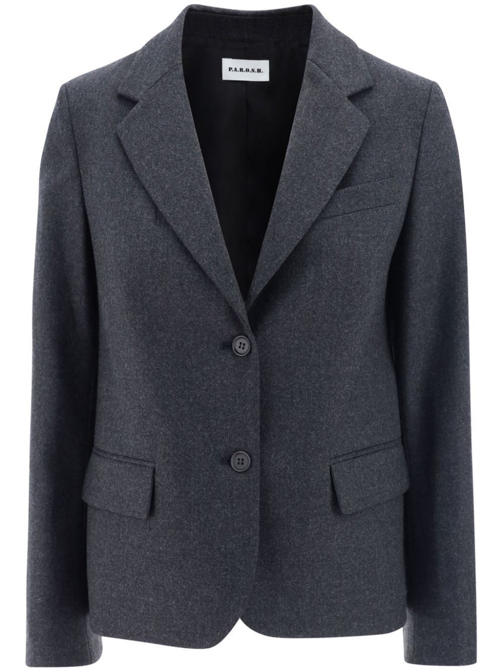 Buttoned long-sleeve blazer - Grey