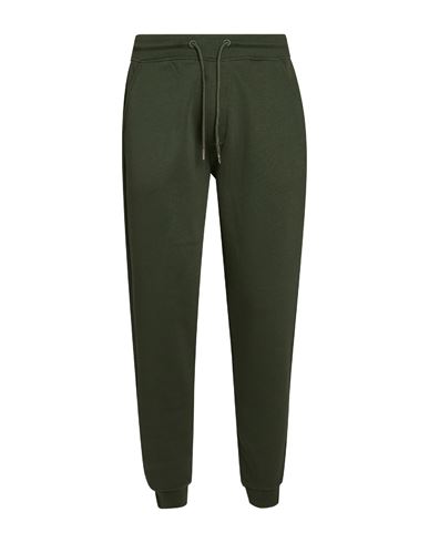 Man Pants Green Size L Cotton, Polyester