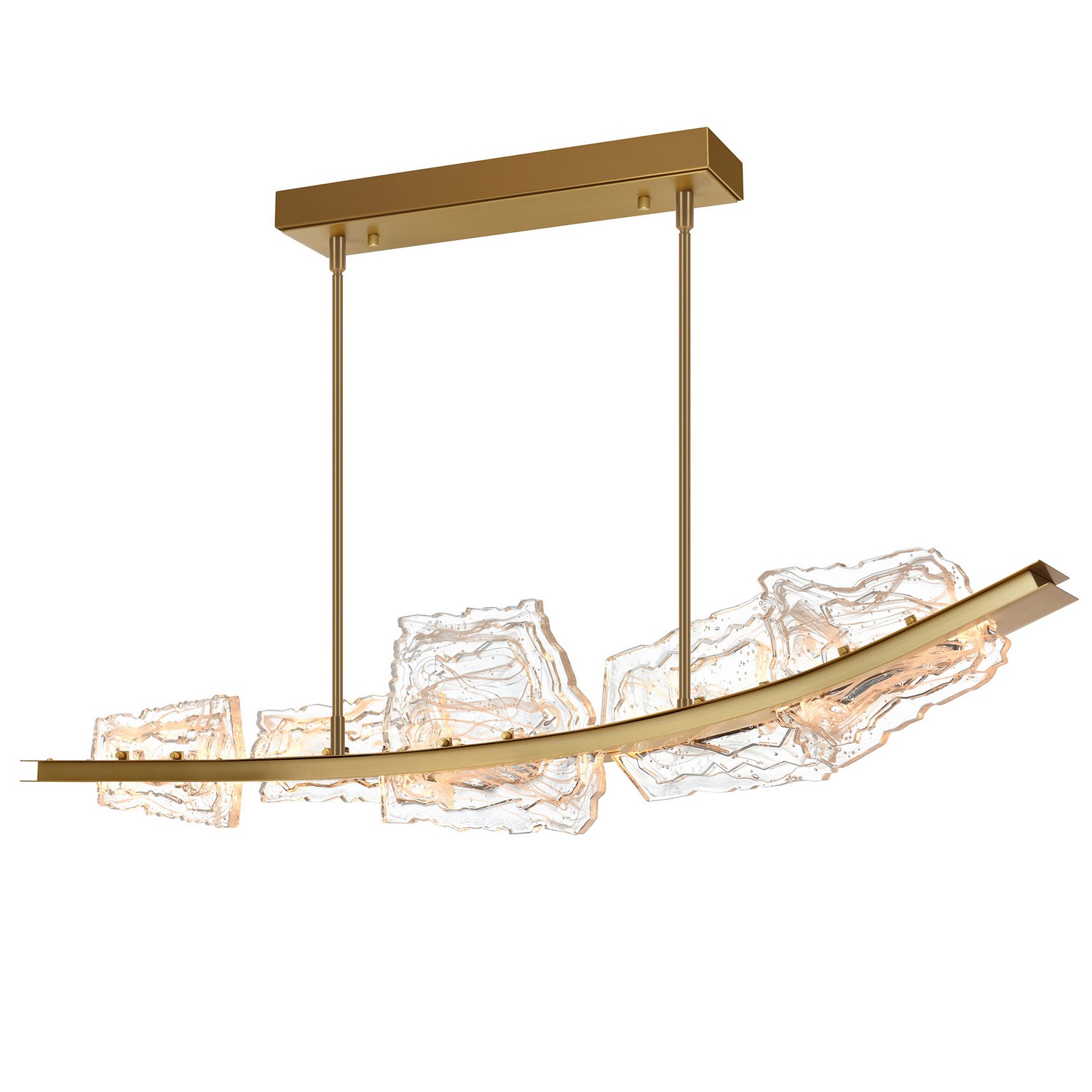 Brass LED Chandelier from the Arcus Collection
