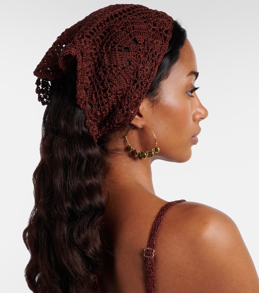 Crochet cotton scarf