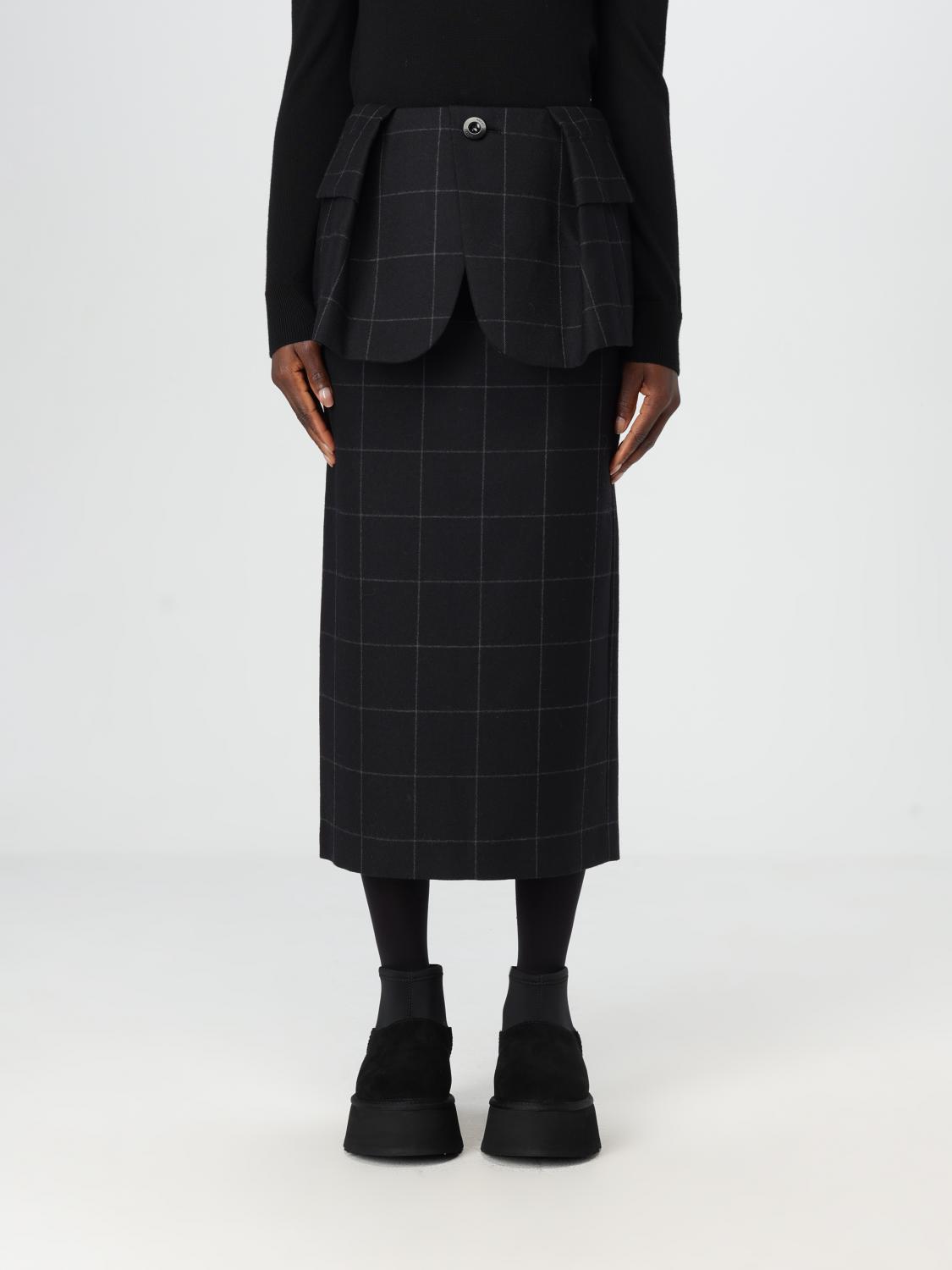 Layered midi skirt - Black