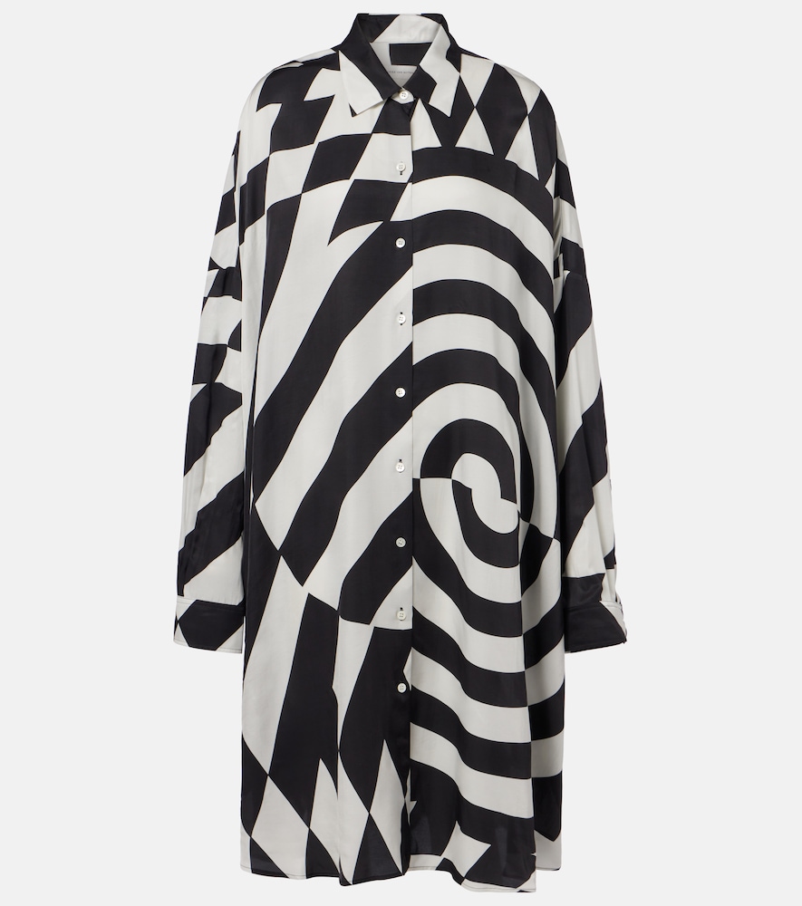 Printed shirt dress