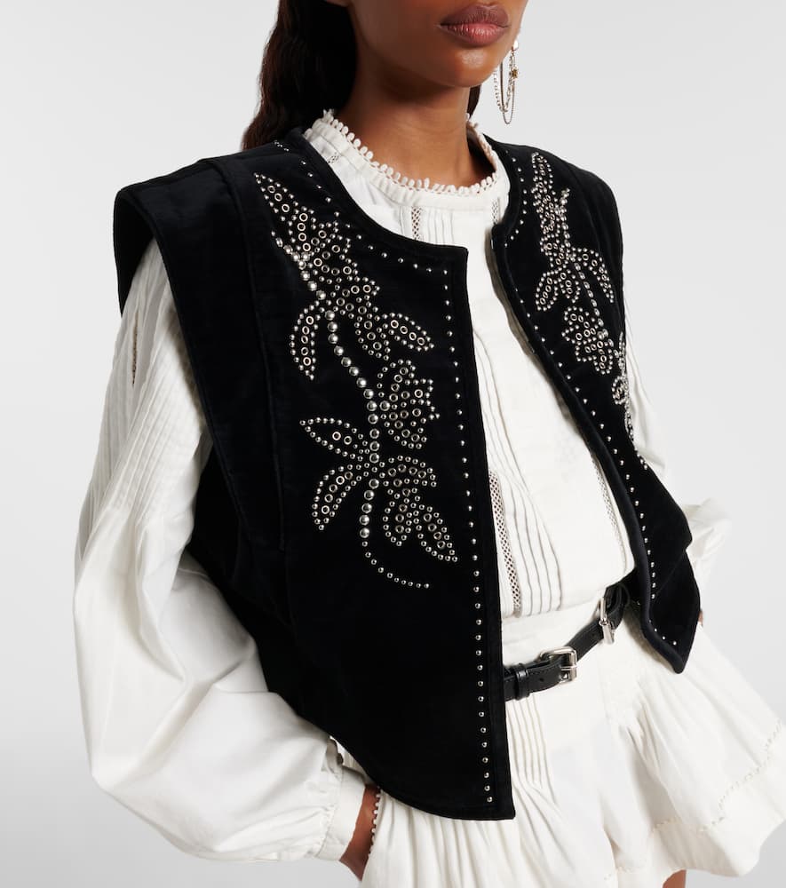 Poppy embellished vest