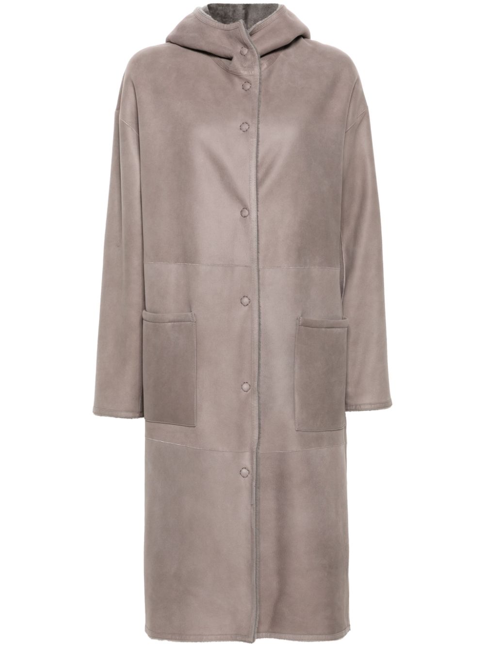 Leather coat - Grey