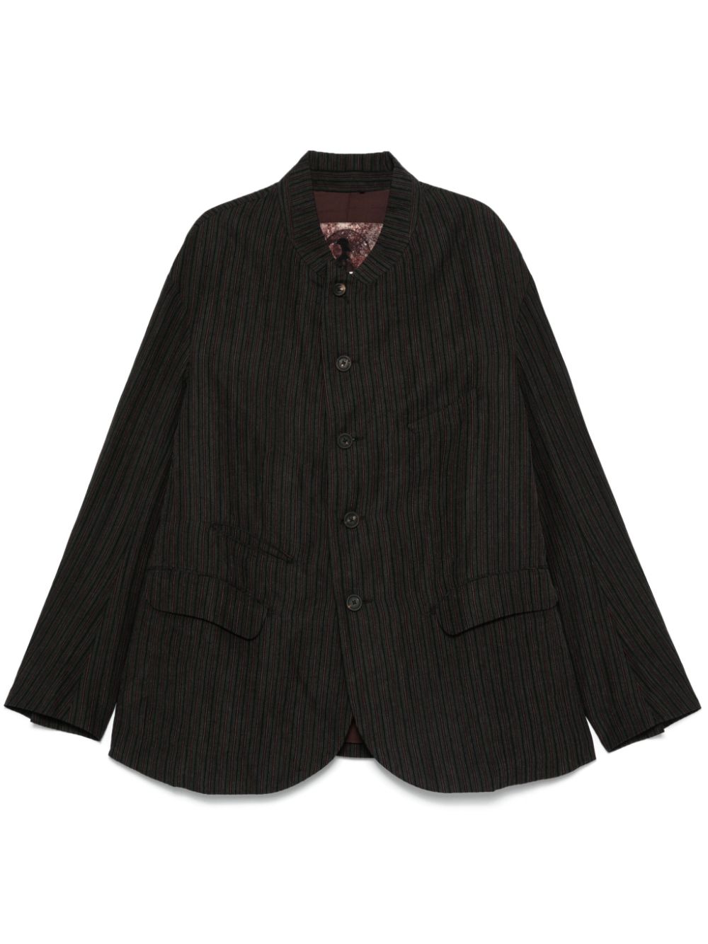 Striped blazer - Grey