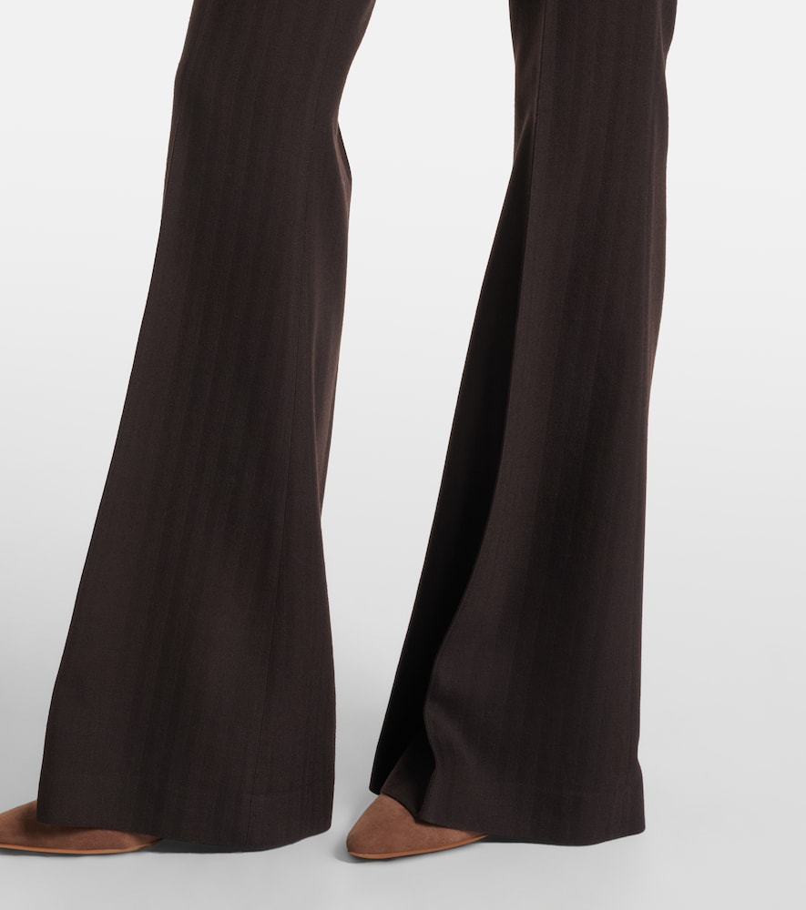 Rhein high-rise wool flared pants