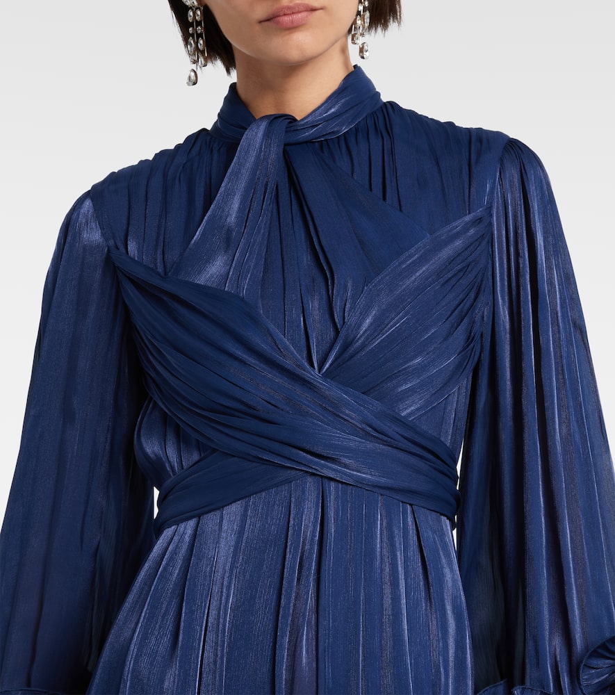 Draped ruffled gown