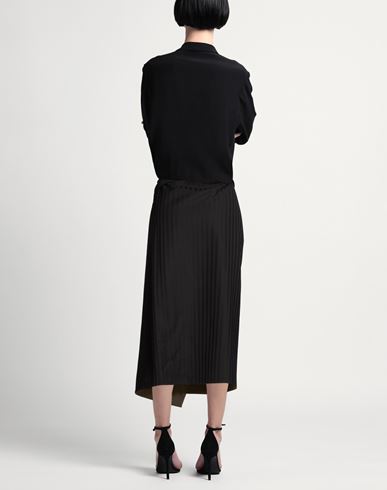 Woman Midi skirt Black Size 6 Wool