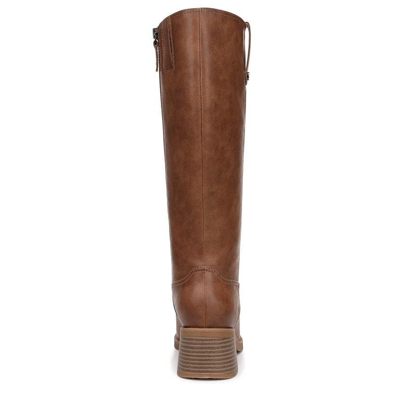 Women's Joplin Tall Wide Calf Boots (Brown Faux Leather)