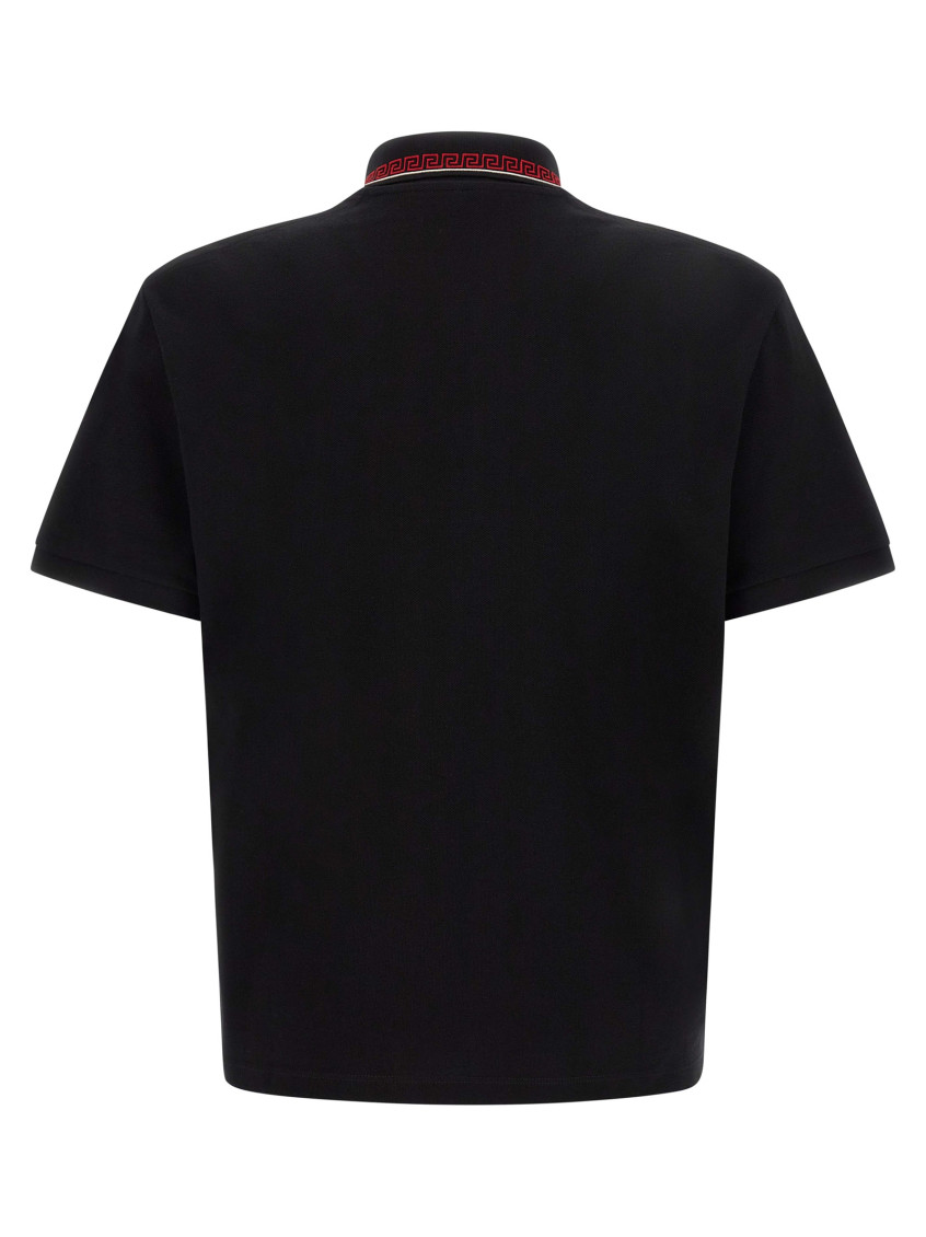 Versace - polo shirt greca motif contrast collar