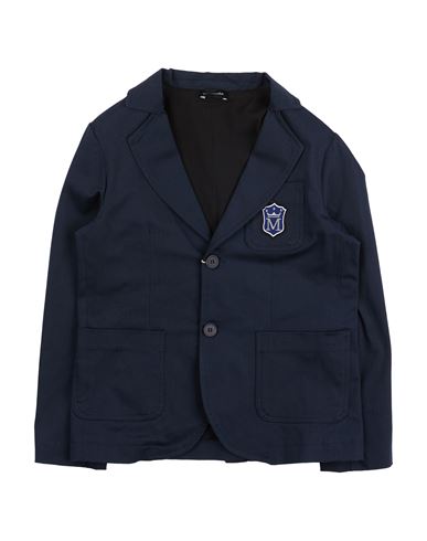 Kid Boy Blazer Midnight blue Size 12 Cotton, Elastane