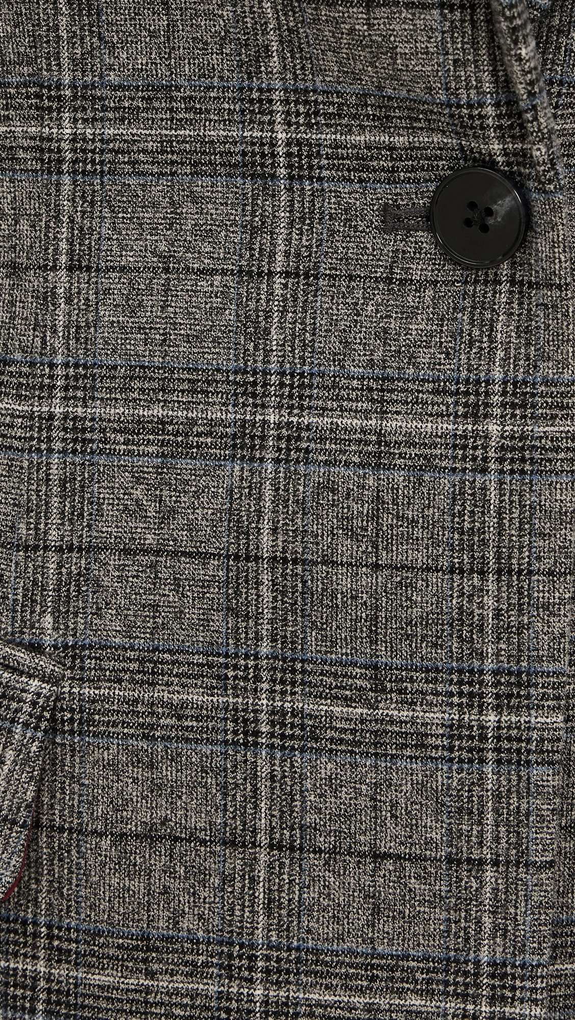 Quinn Hourglass Blazer Blue Grey Plaid