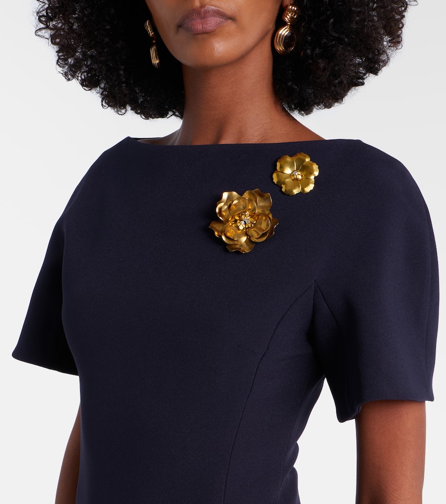 Lacin embellished crêpe gown