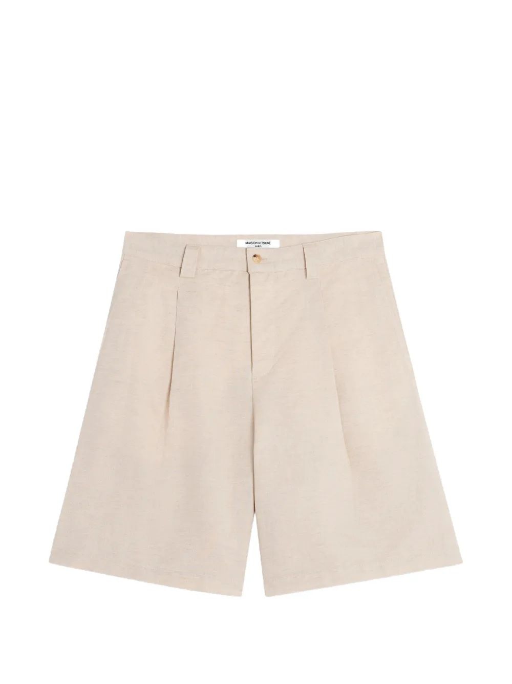 Maison Kitsuné Men's Pleated Mini Shorts