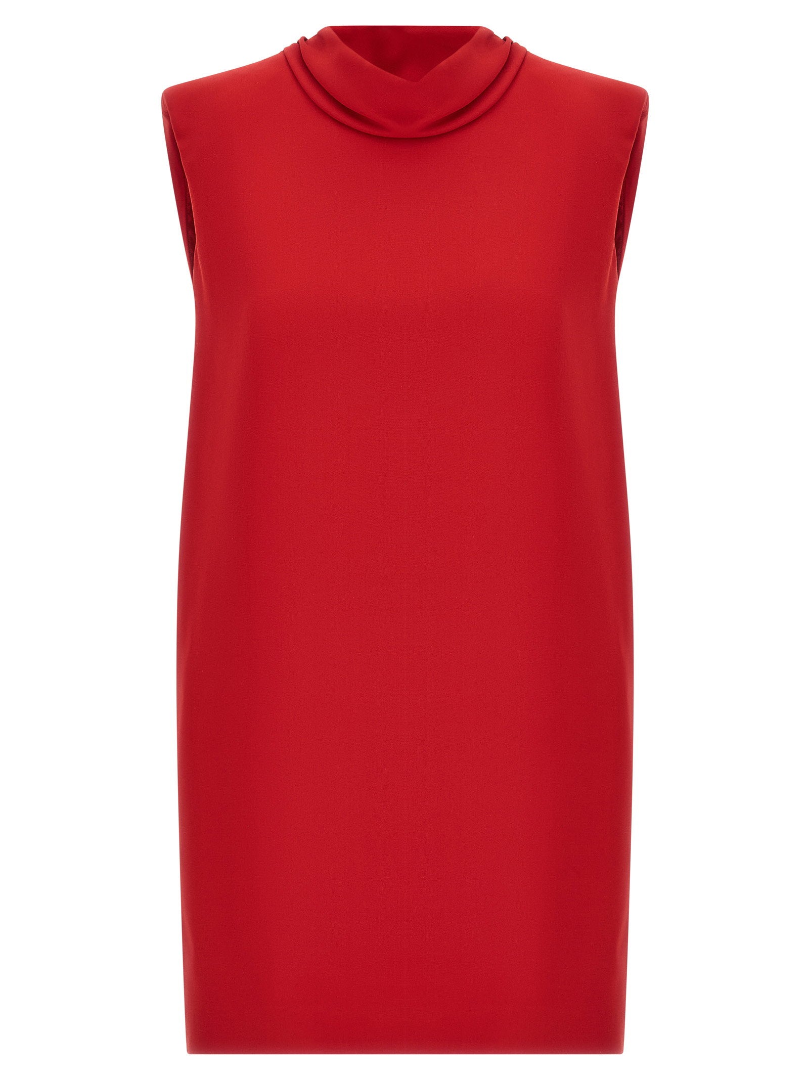 Solid Dress — Red