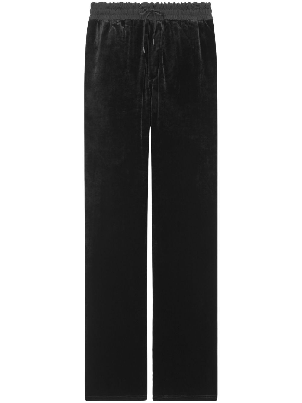 Logo-plaque drawstring track pants - Black