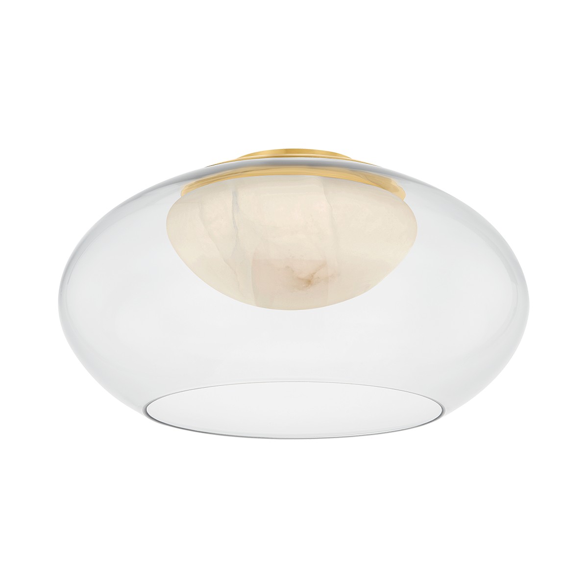 Aged Brass LED Flush Mount from the Moore Collection