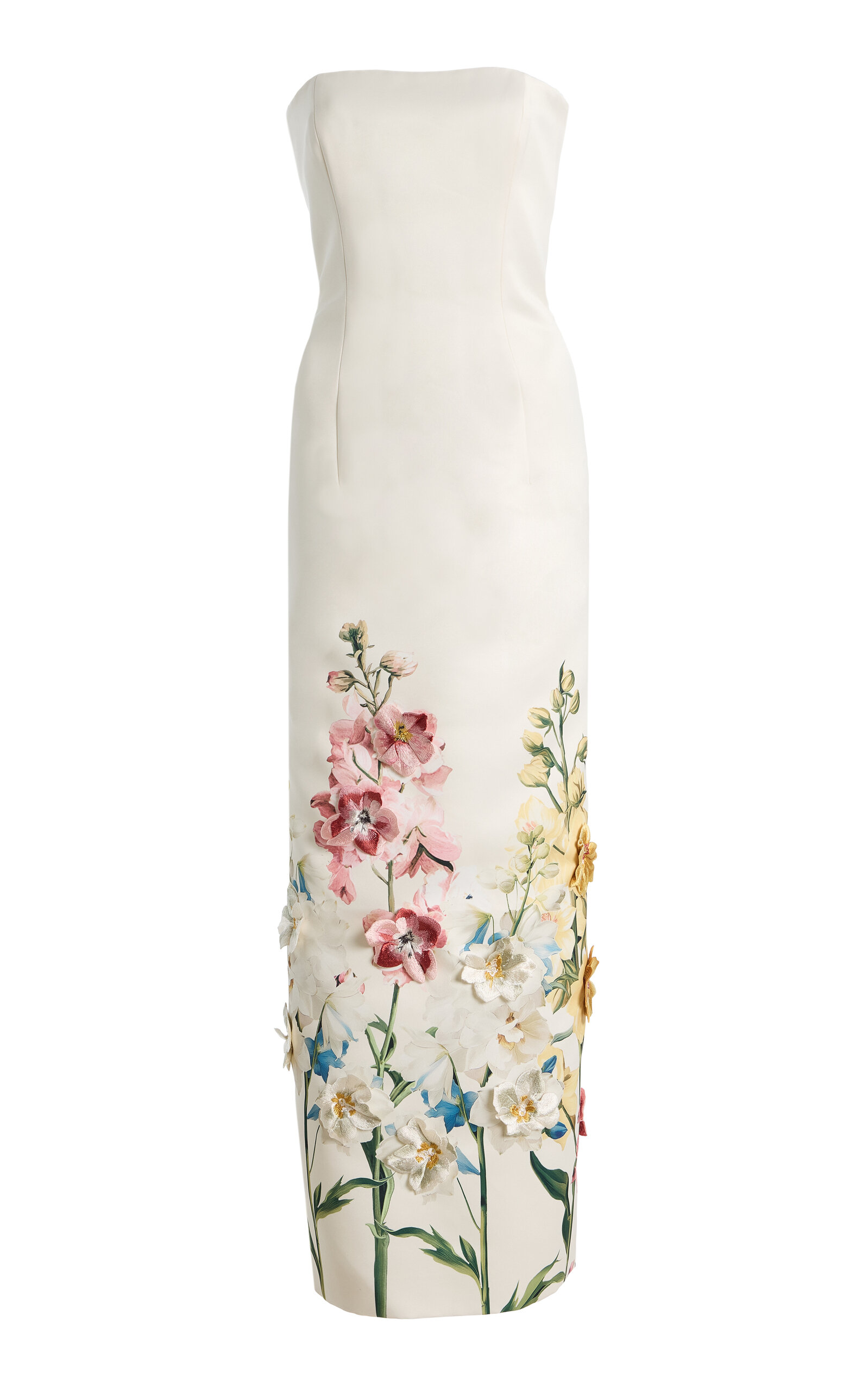 Exclusive Rayna Embroidered Satin Maxi Dress  - Moda Operandi