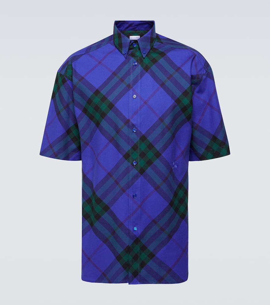 Check cotton bowling shirt