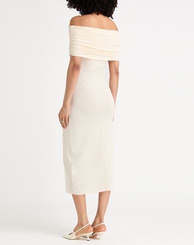 Woman Maxi dress Cream Size 2 Acetate, Polyamide, Elastane