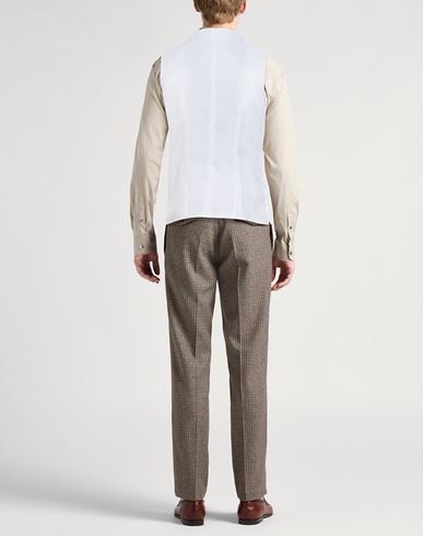 Man Tailored Vest White Size 38 Cotton, Polyamide, Elastane
