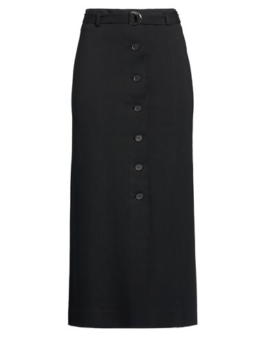 Woman Midi skirt Black Size 4 Viscose, Polyamide, Elastane