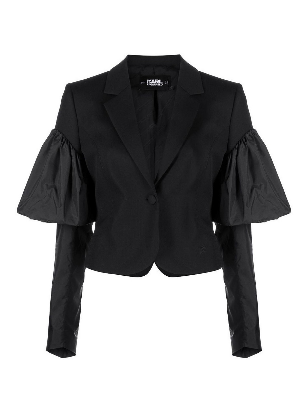 Black crop blazer