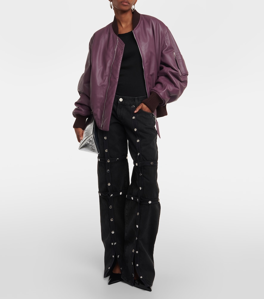 Deconstructed low-rise jeans