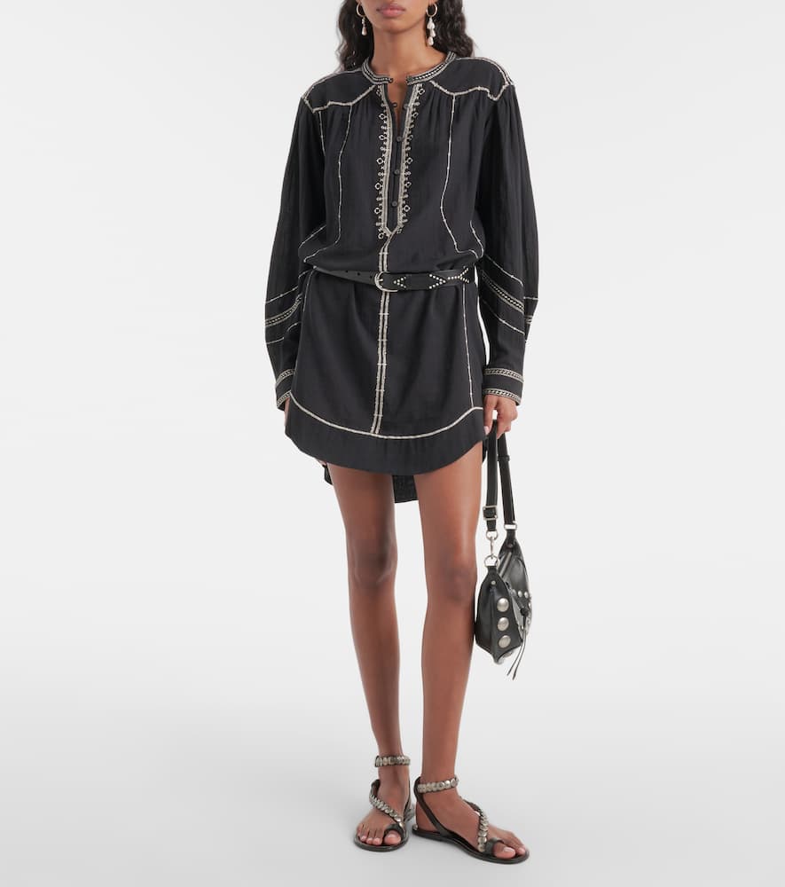 Marant Etoile Pradel embroidered cotton minidress