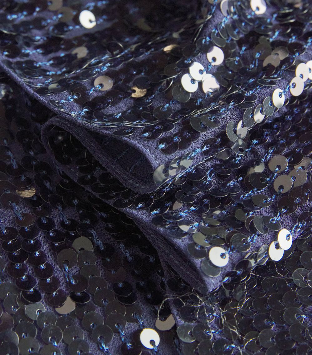 Sequinned Cape Gown