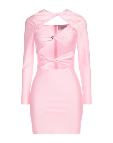 Woman Mini dress Pink Size L Polyamide, Elastane