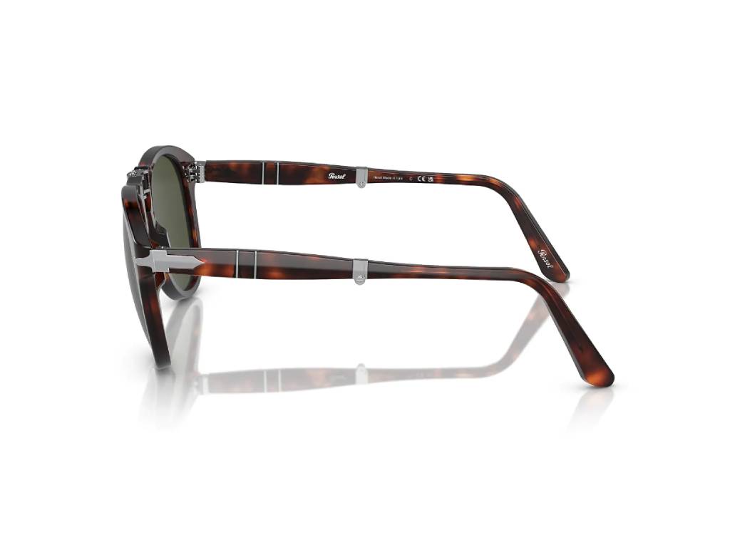 Persol Man Persol PO0714 FOLDING 24/31 Sunglasses Acetate Turtle Green Pilot Norma