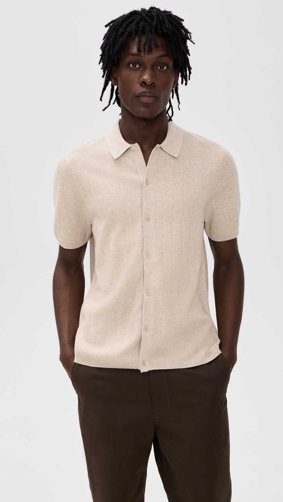 Knit Piazza Shirt Heather Oatmeal