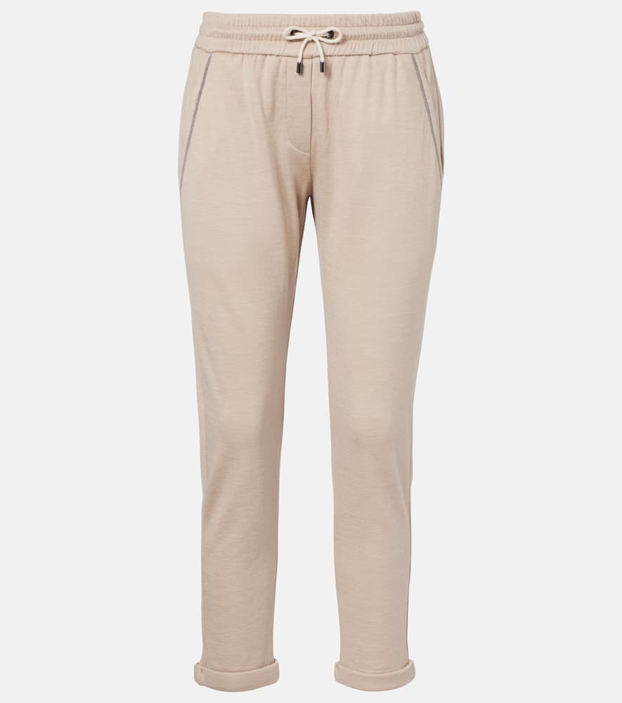 Monili cotton and silk-blend sweatpants