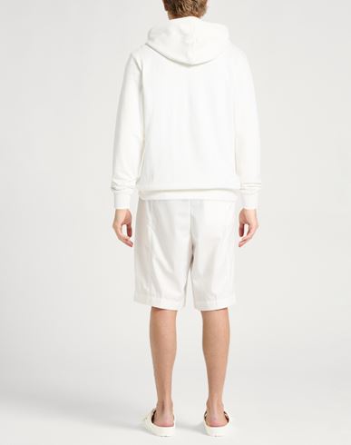 Man Sweatshirt White Size L Cotton, Polyester