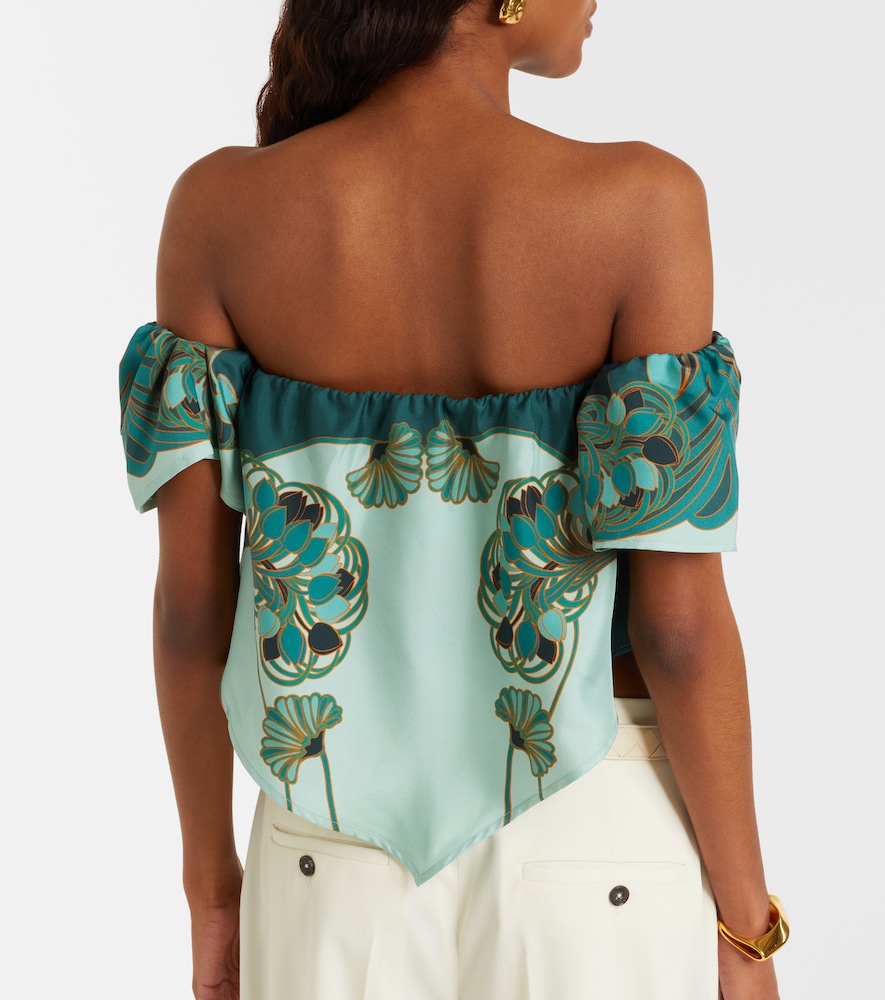 Sand Dollar printed silk top