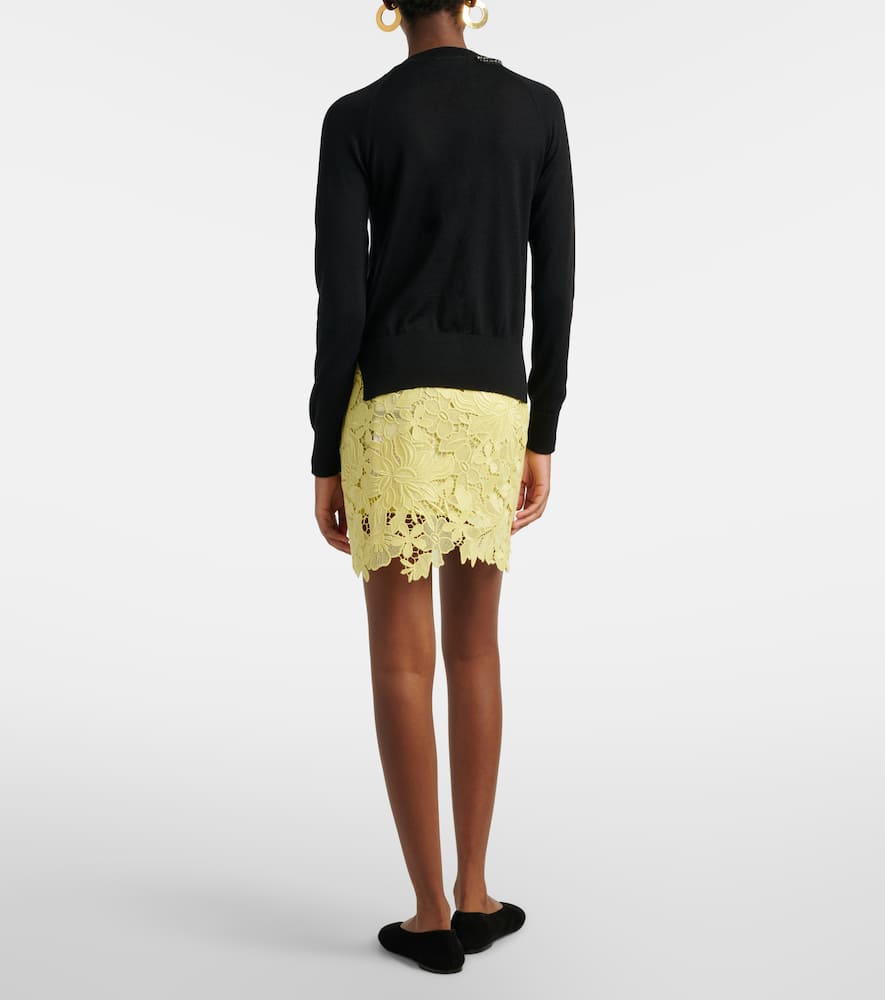 Bora floral lace miniskirt