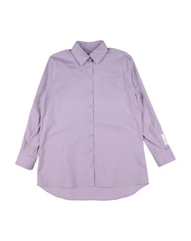 Kid Boy Shirt Lilac Size 10 Cotton, Elastane