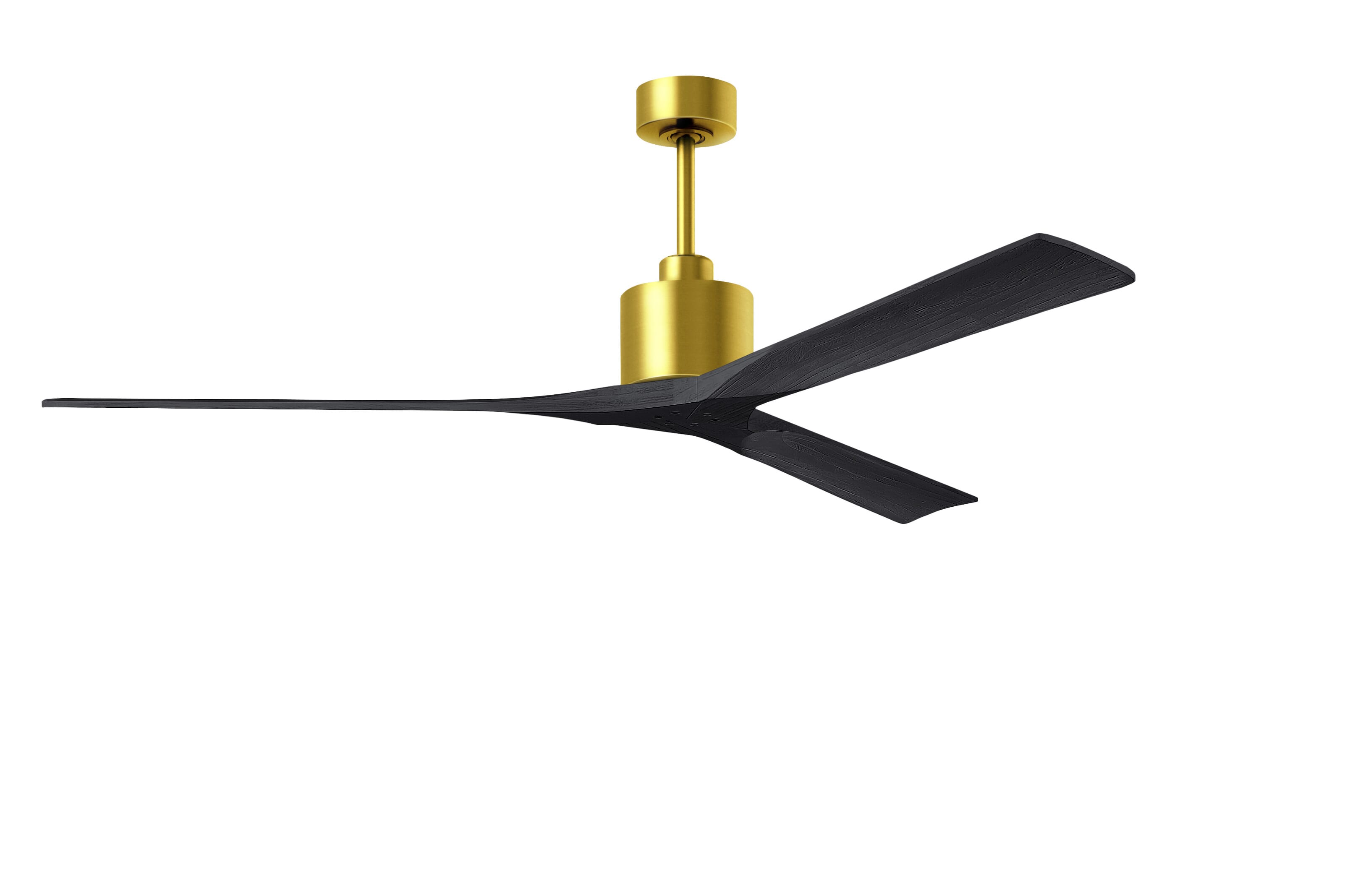 Nan -Speed Ceiling Fan in Brushed Brass with Matte Black blade