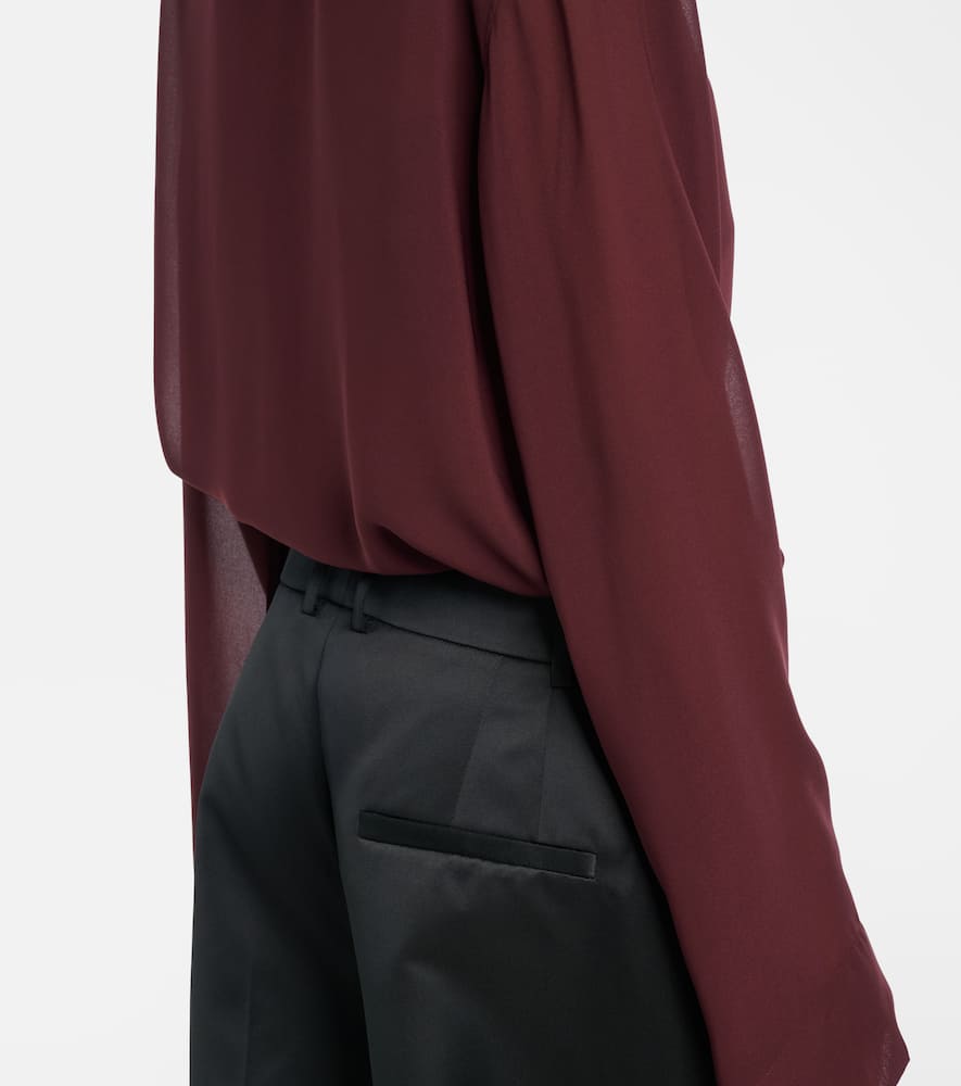 Brickell satin wide-leg pants