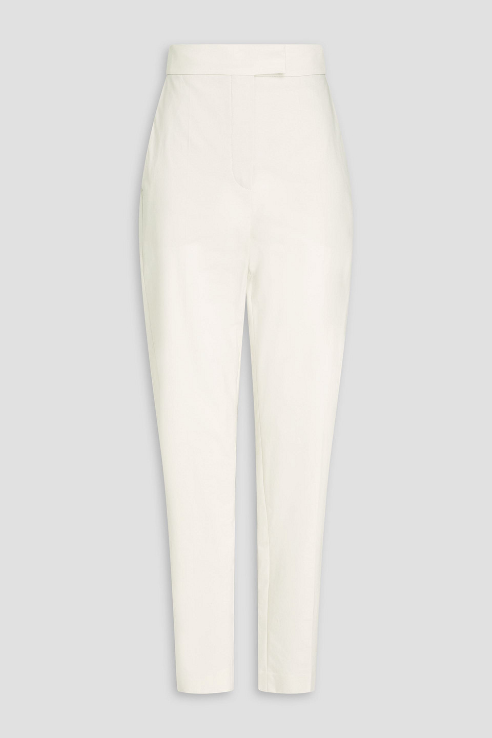 Cotton-blend twill tapered pants - White - IT 40