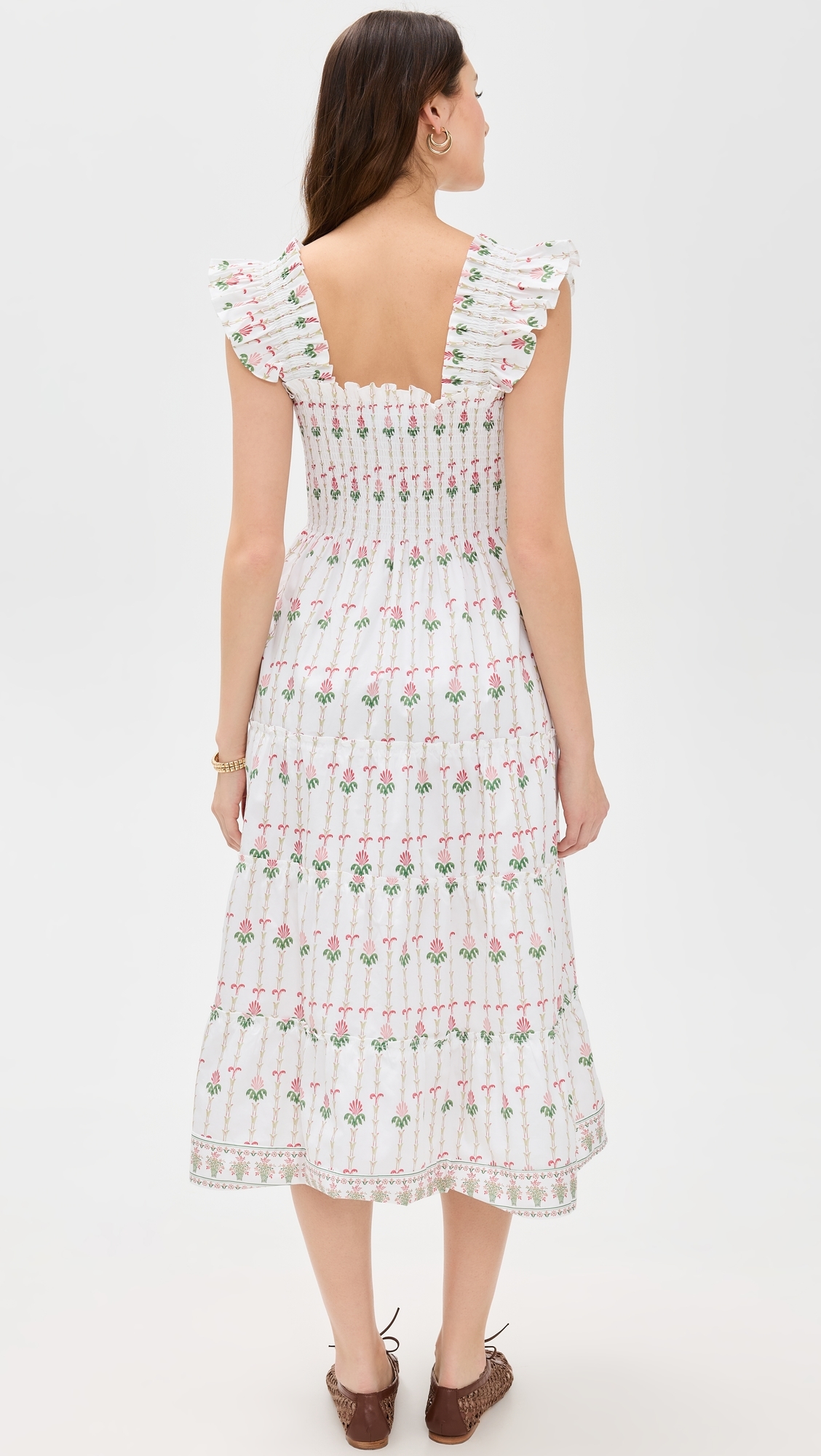 Hill House Home The Ellie Nap Dress Trailing Fern/White Multi