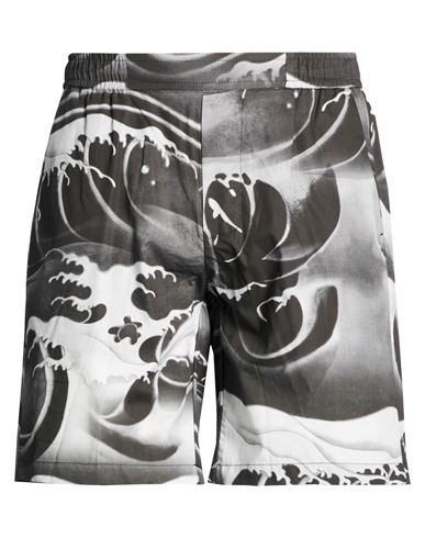 Man Shorts & Bermuda Shorts Charcoal Size 34 Cotton