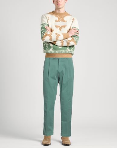 Pt Torino Man Pants Dark green Size 36 Cotton, Elastane
