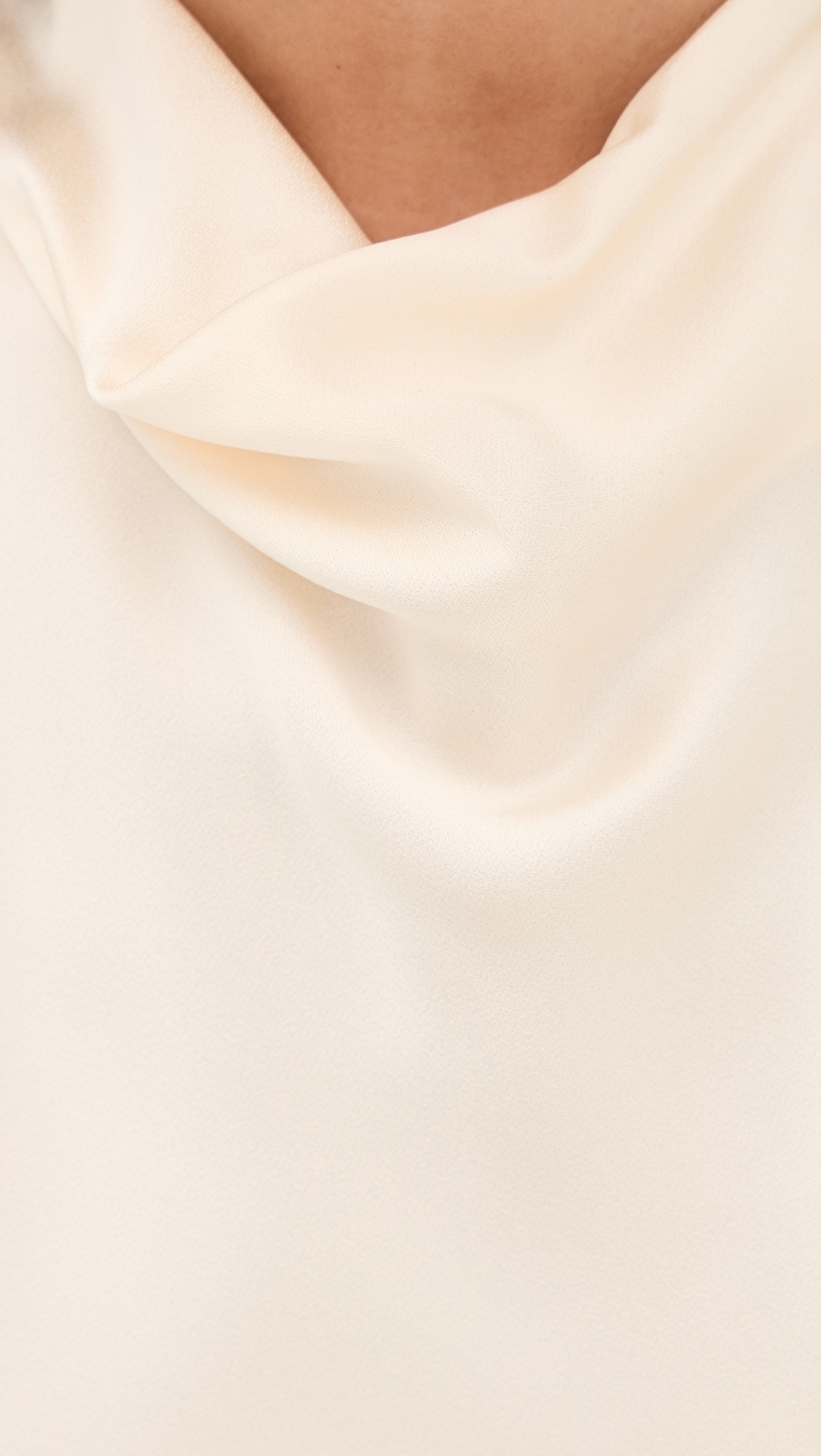 Cropped Cowl Neck Top Flax
