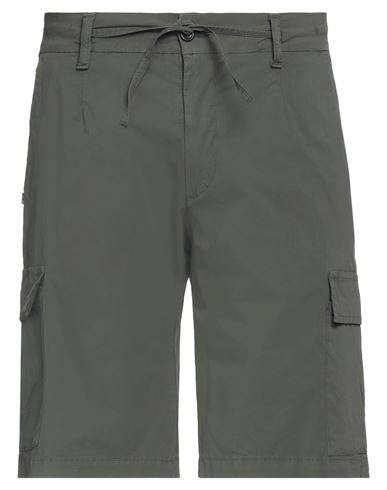 Man Shorts & Bermuda Shorts Military green Size 32 Cotton, Elastane