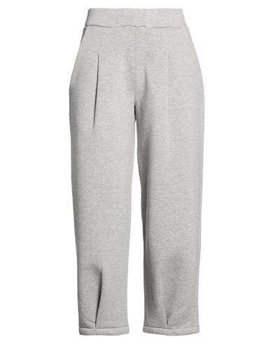 Woman Pants Grey Size M Cotton, Polyester