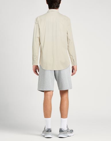 Man Shirt Cream Size L Cotton, Elastane